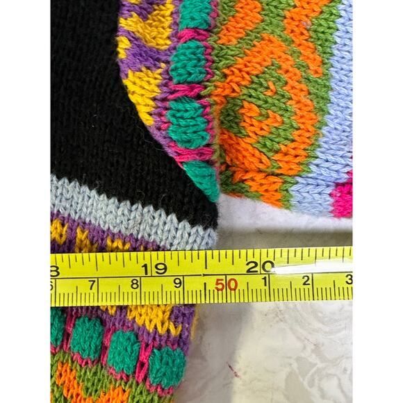 LizWear Vintage 1990's Knit Cotton Floral Embroidered Short Sleeve Cardigan-S - Picture 8 of 11